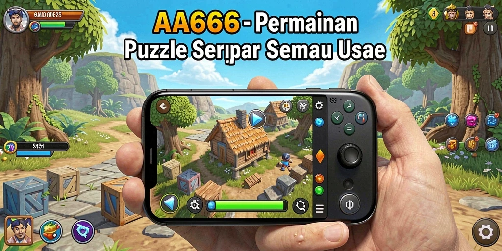 Tampilan gameplay AA666 yang menantang dengan teka-teki menarik.