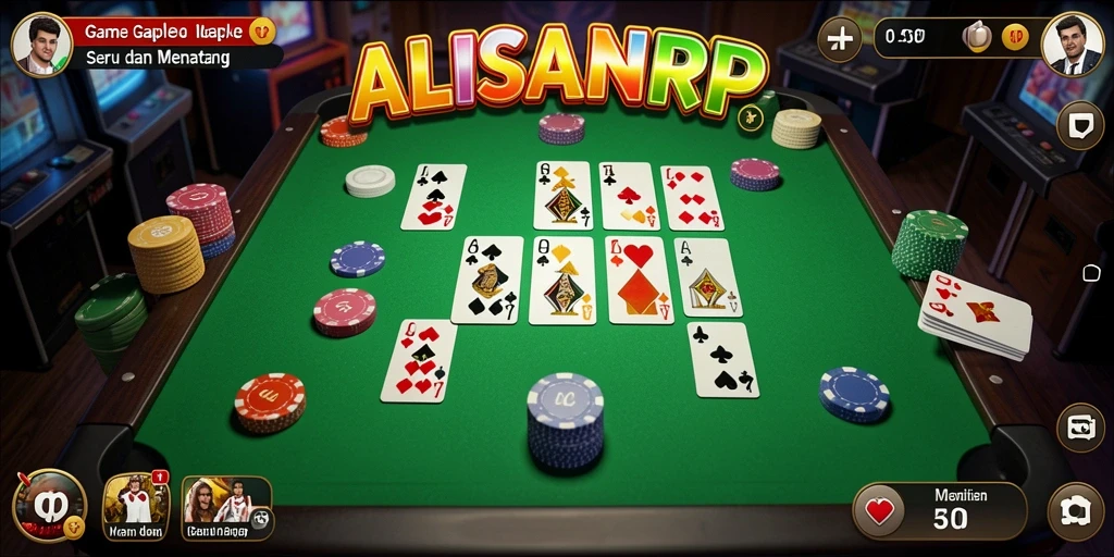 Tampilan gameplay seru dalam permainan Gaple ALISANRP.
