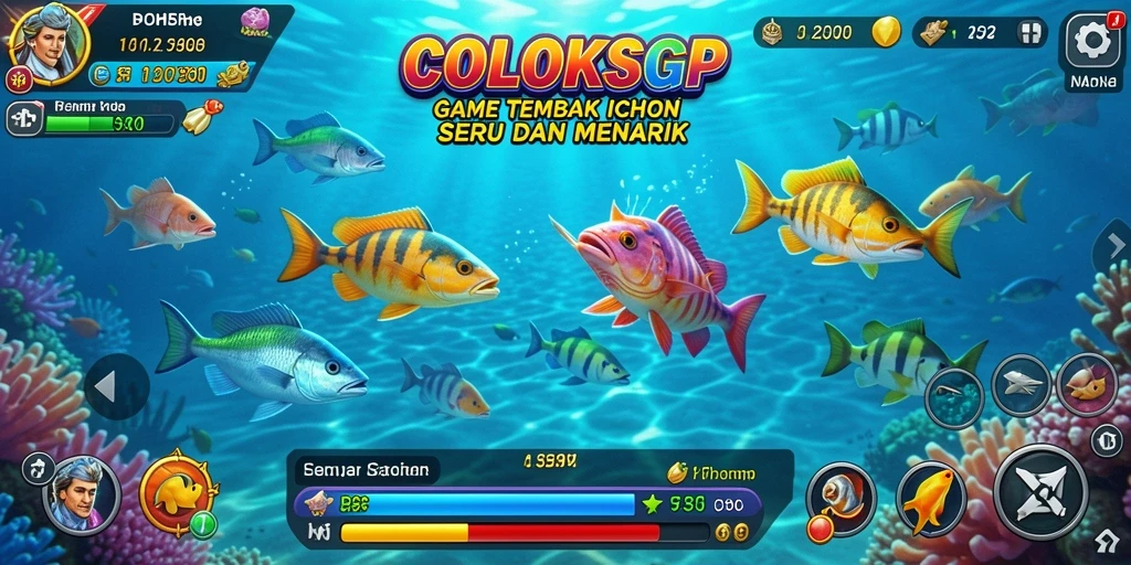 Tampilan gameplay Tembak Ikan yang seru dan mendebarkan.