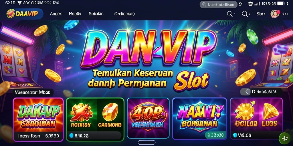 Tampilan gameplay slot yang menegangkan dan interaktif dalam DANAVIP.