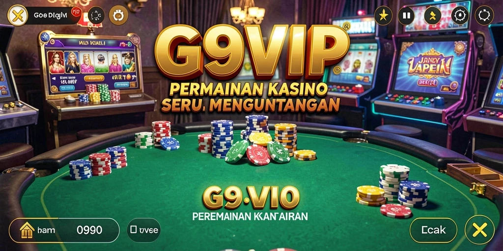 Screenshot utama G9VIP menampilkan gameplay menarik dalam permainan Kasino.