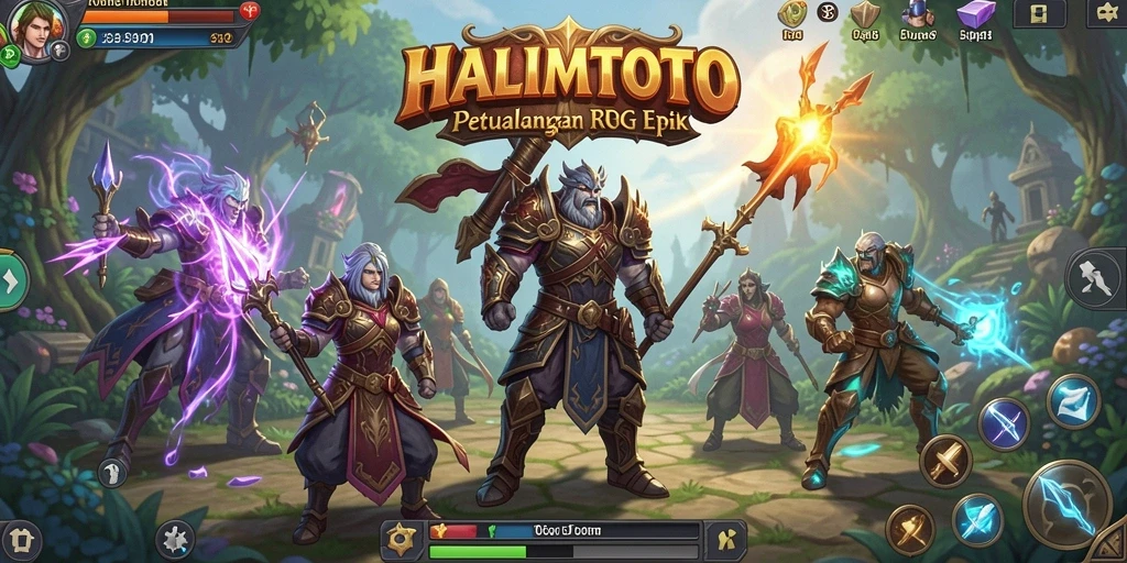 Tangkapan layar menampilkan aksi pertarungan epik dalam HALIMTOTO.