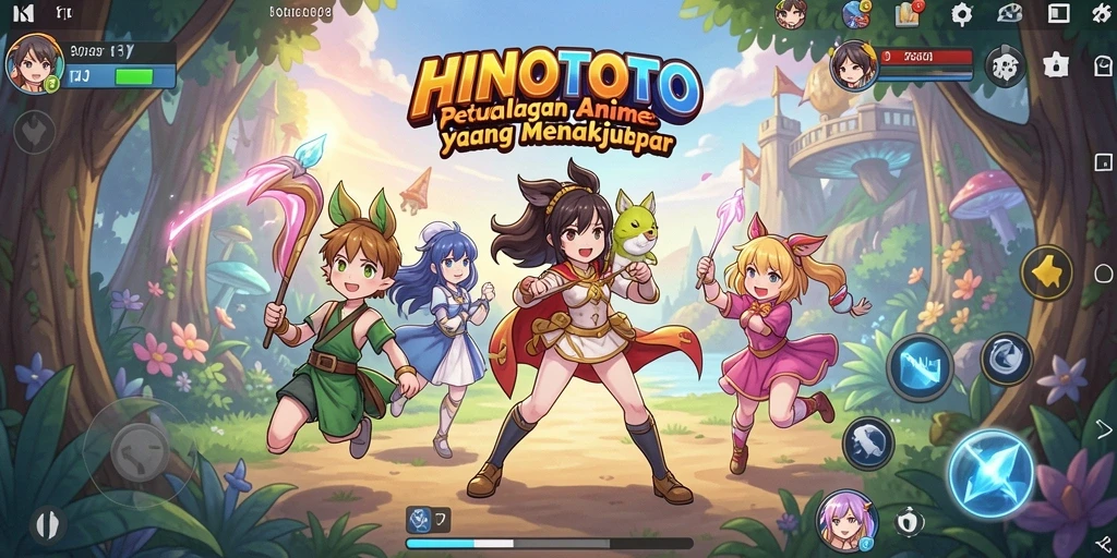 Tampilan gameplay HINOTOTO yang menarik dan penuh warna.