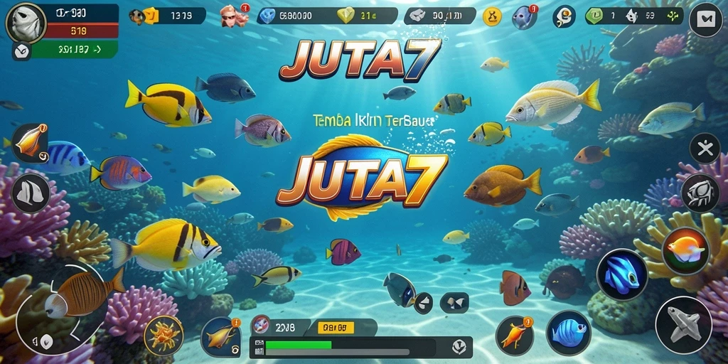 Screenshot JUTA7 menampilkan momen seru dalam Tembak Ikan.