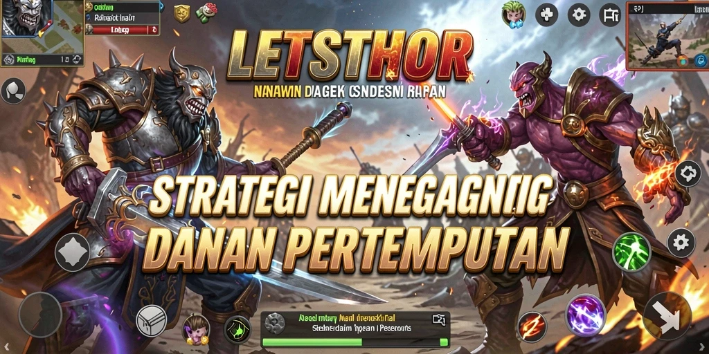 Tampilan gameplay LETSTHOR yang menarik dengan berbagai unit strategi.