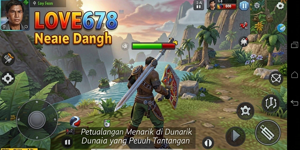 Tampilan gameplay LOVE678 yang penuh aksi di dunia petualangan.