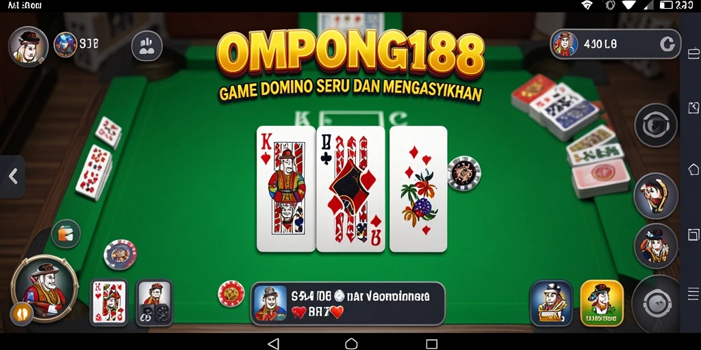Screenshot gameplay OMPONG188 menunjukkan interaksi seru antar pemain domino.