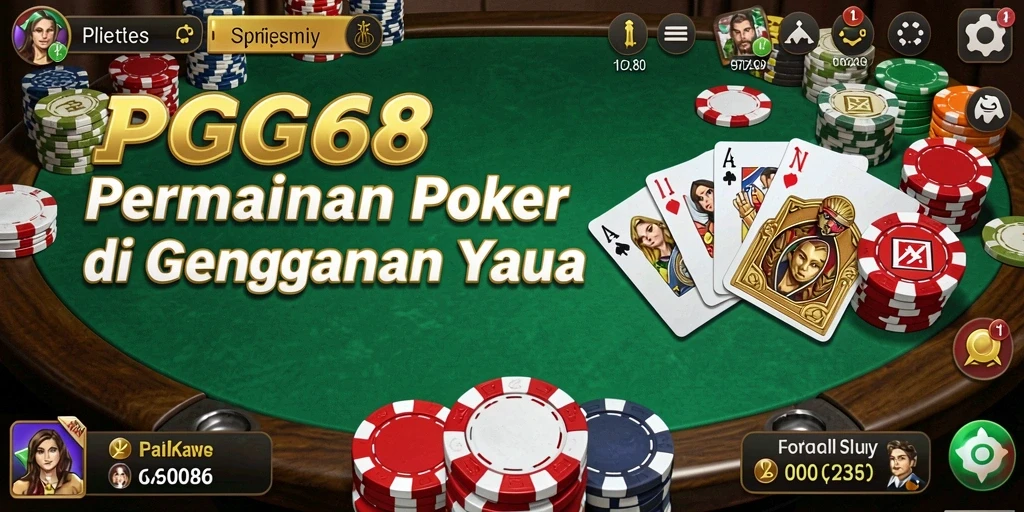 Tampilan screenshot PGG68 dengan aksi intens permainan poker.