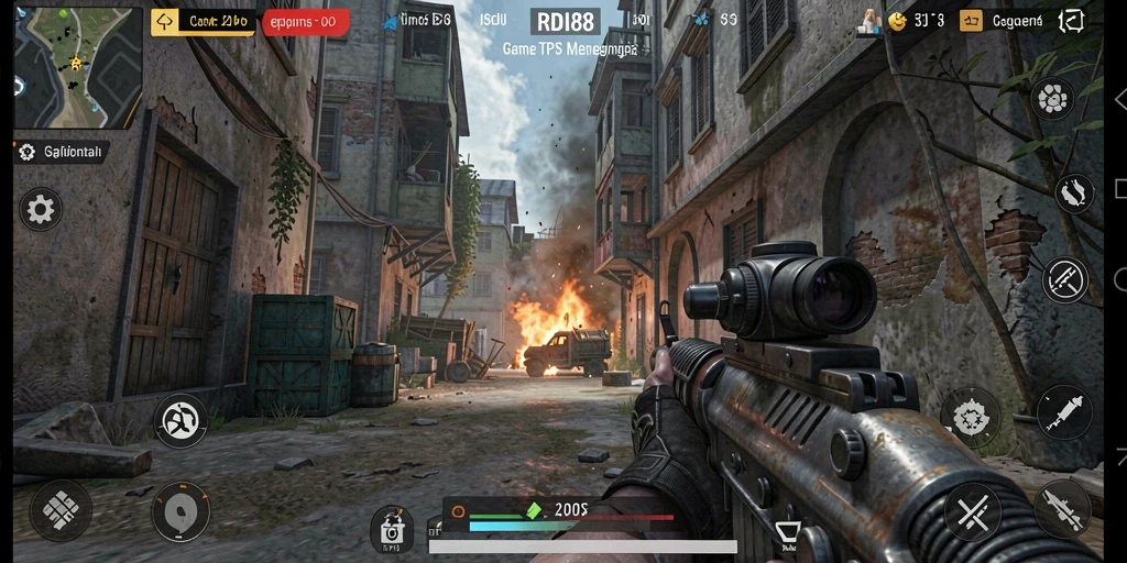 Screenshot RDI88 menampilkan aksi mendebarkan dalam gameplay TPS.