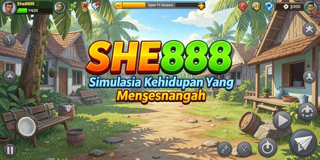 Tampilan gameplay SHE888 yang menarik dan penuh warna.