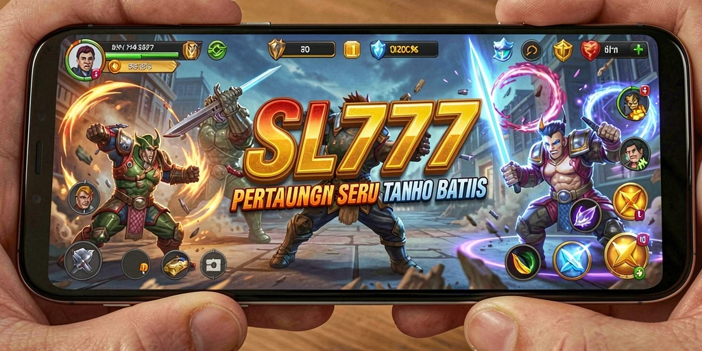 Tampilan gameplay <strong>SL777</strong> menampilkan pertarungan dinamis antar karakter.