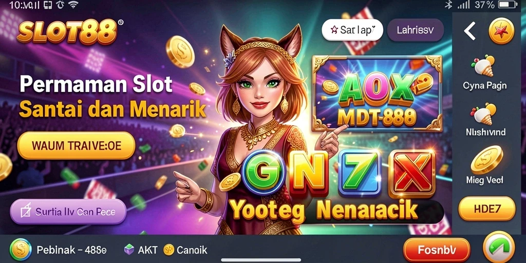 Tampilan gameplay SLOT88 yang penuh warna dan menarik.