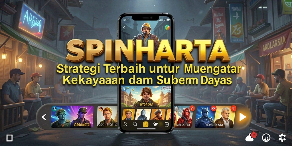 Tampilan gameplay SPINHARTA yang menantang dan menarik.