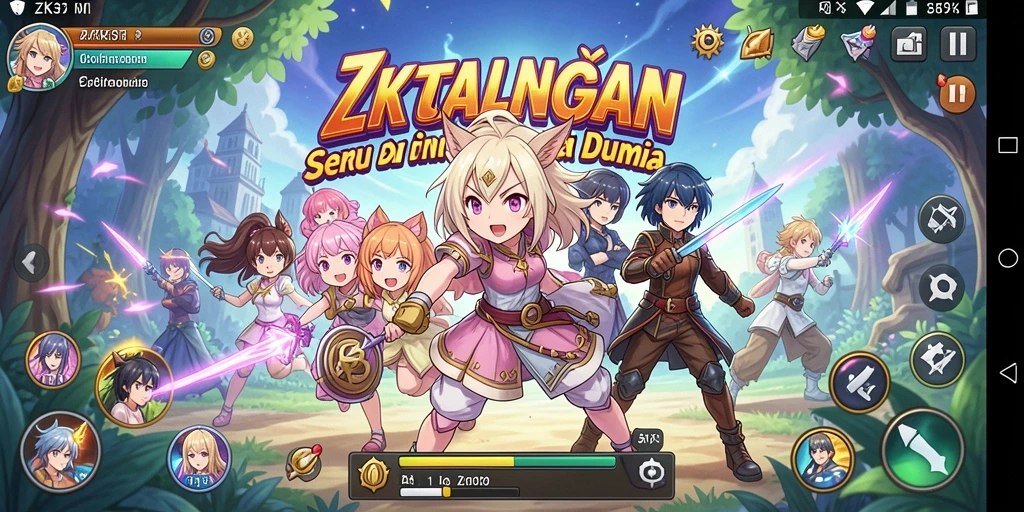 Gameplay ZK3 yang seru dengan karakter anime yang dinamis.