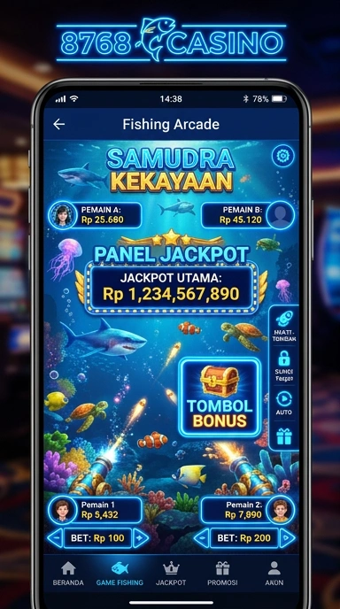 Tampilan antarmuka pengguna di 8768 yang menarik dan mudah dipahami.